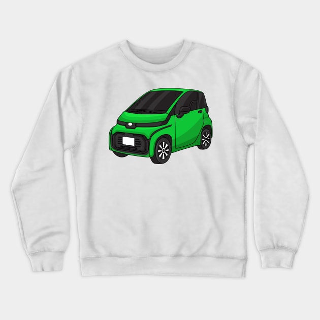 Cute green micro sized car Crewneck Sweatshirt by Cartoons of fun